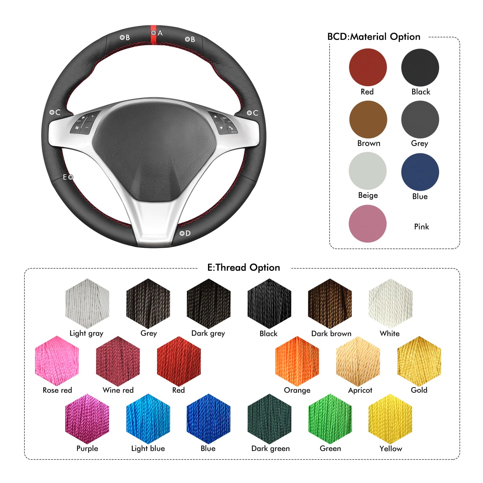MEWANT Housse de Volant sur Mesure à Coudre pour Alfa Romeo Giulietta