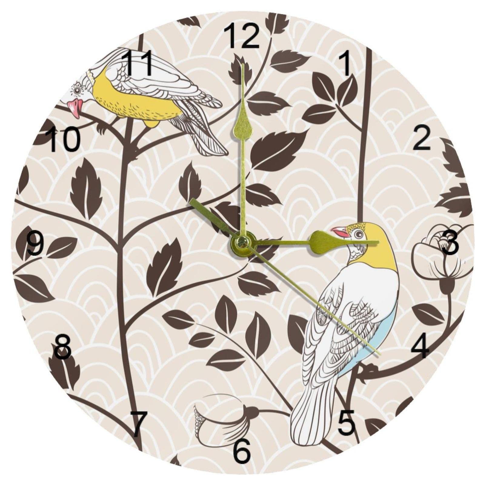 Horloge murale sans tic-tac à quartz de 25,4 cm pour retrouver le sommeil en chambre