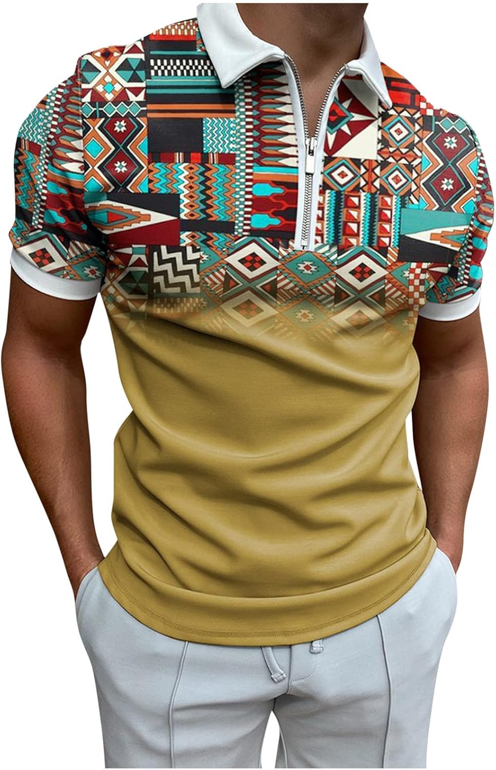 JUNGE Zip Striped Button up Shirt,Blue Suit Black Ghana Ubuy