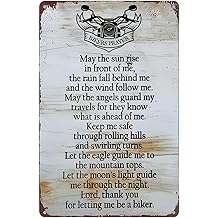 Vintage Metal Bikers Prayer Signs, Motorcycle Gifts, Motorcycle Accessories, Bikers Decor