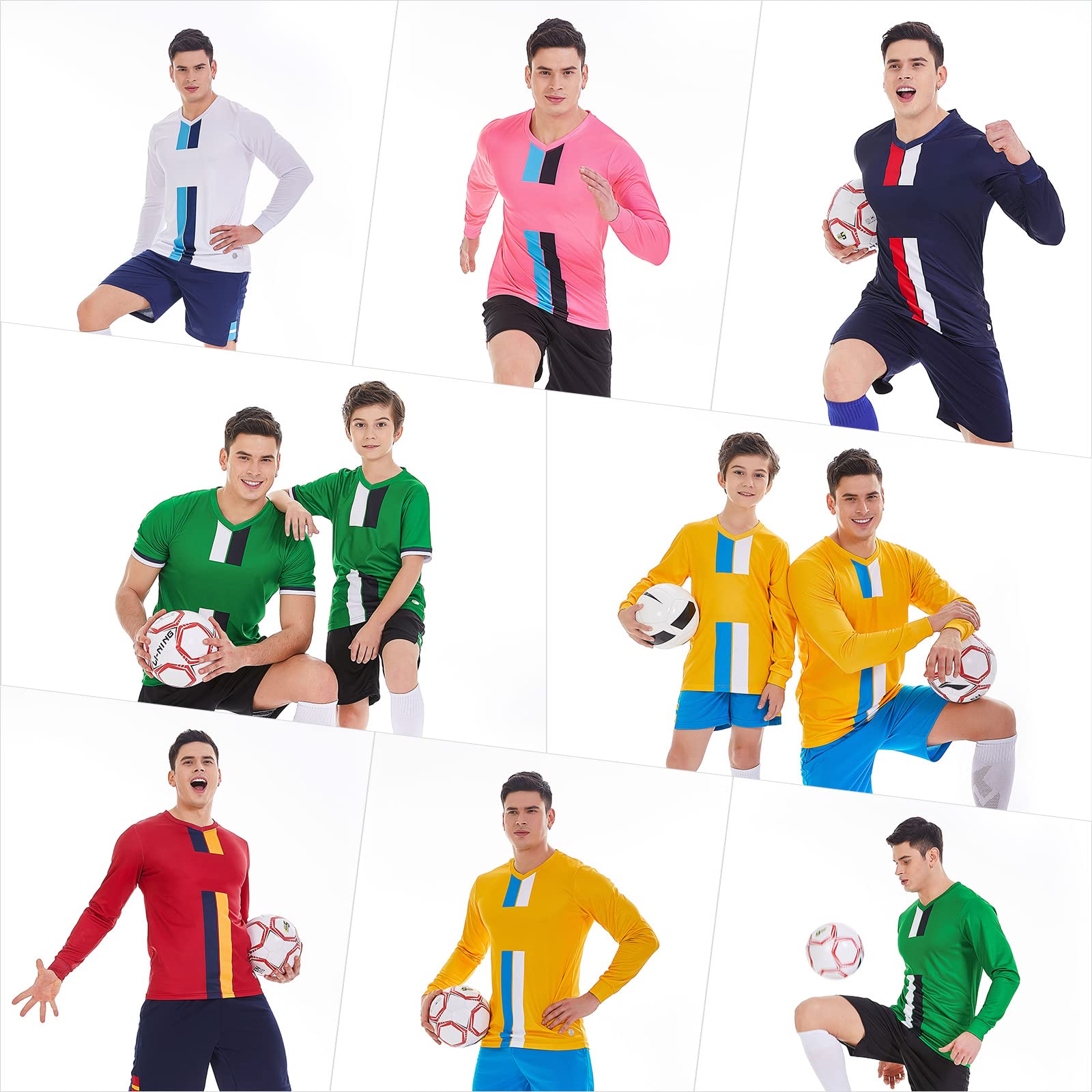 LAIFU Personalizzazione della Maglia Kit, Nome Personalizzabile, Nome della Squadra, Numero, Logo della Squadra,Calcio Maglia Personalizzabile Kit,Unisex Bambini e Adulto