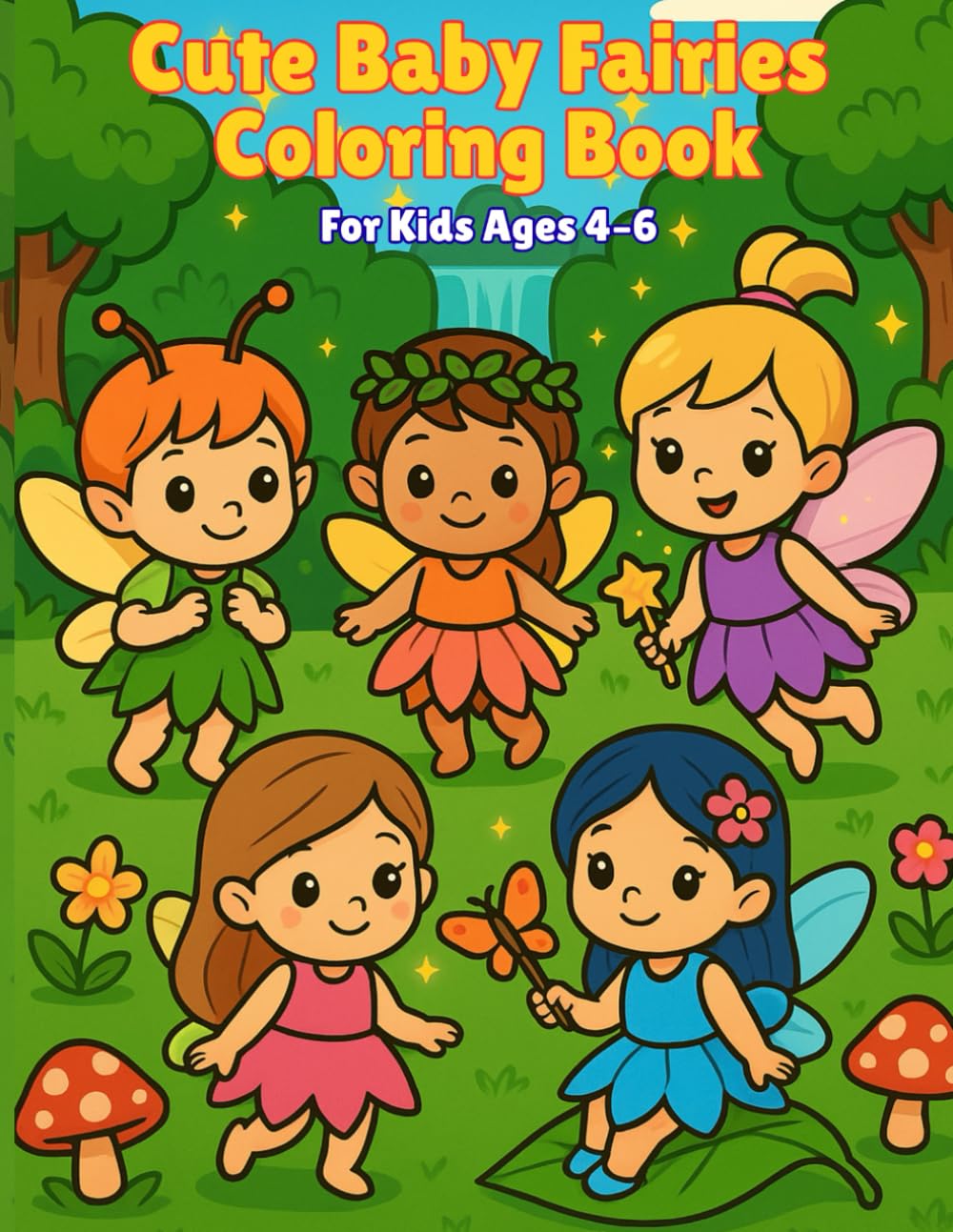 Cute Baby Fairies Coloring Book: Bold & Easy Designs for Kids Ages 4–6 – Fun and Simple Coloring Pages with Adorable Baby Fairies (My First Cute Coloring Book)