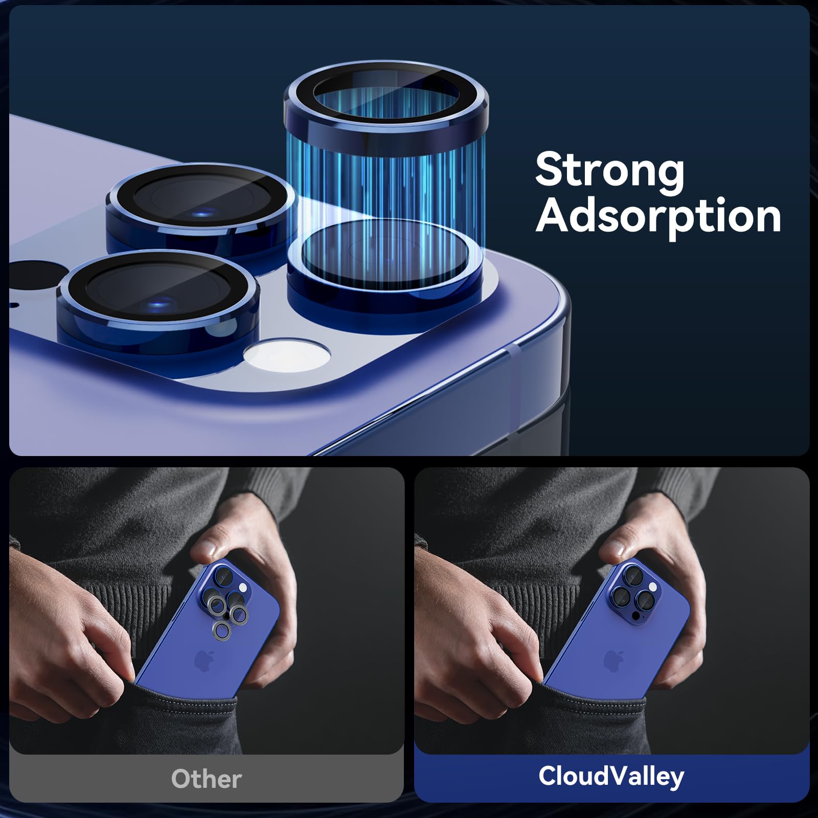 CloudValley 3 Pack For IPhone 17 Pro Camera Lens Protector - View #10