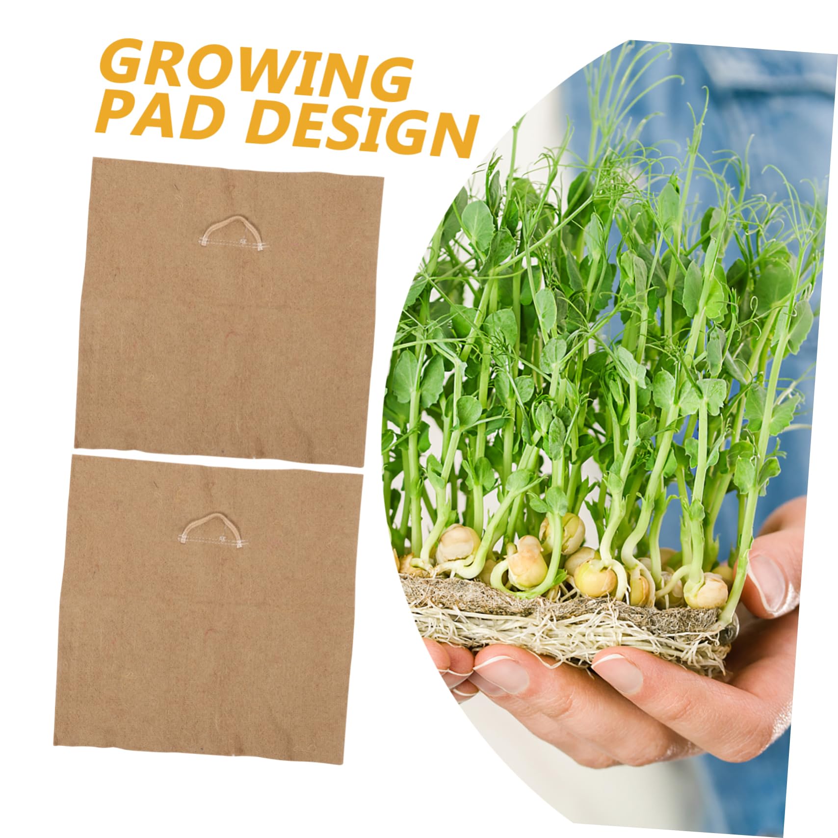 TOYANDONA 4piezas Bandejas De De Microvegetales Papel De Yute Almohadillas De Yute para Germinación