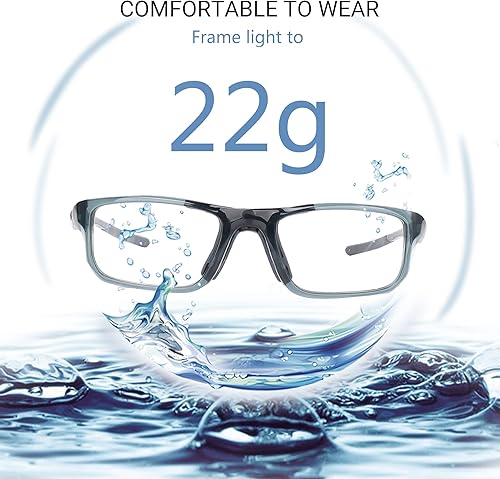 Miniatura 3 de Gafas deportivas, gafas de seguridad para fútbol, con correa ajustable, patillas intercambiables para hombres y jóvenes