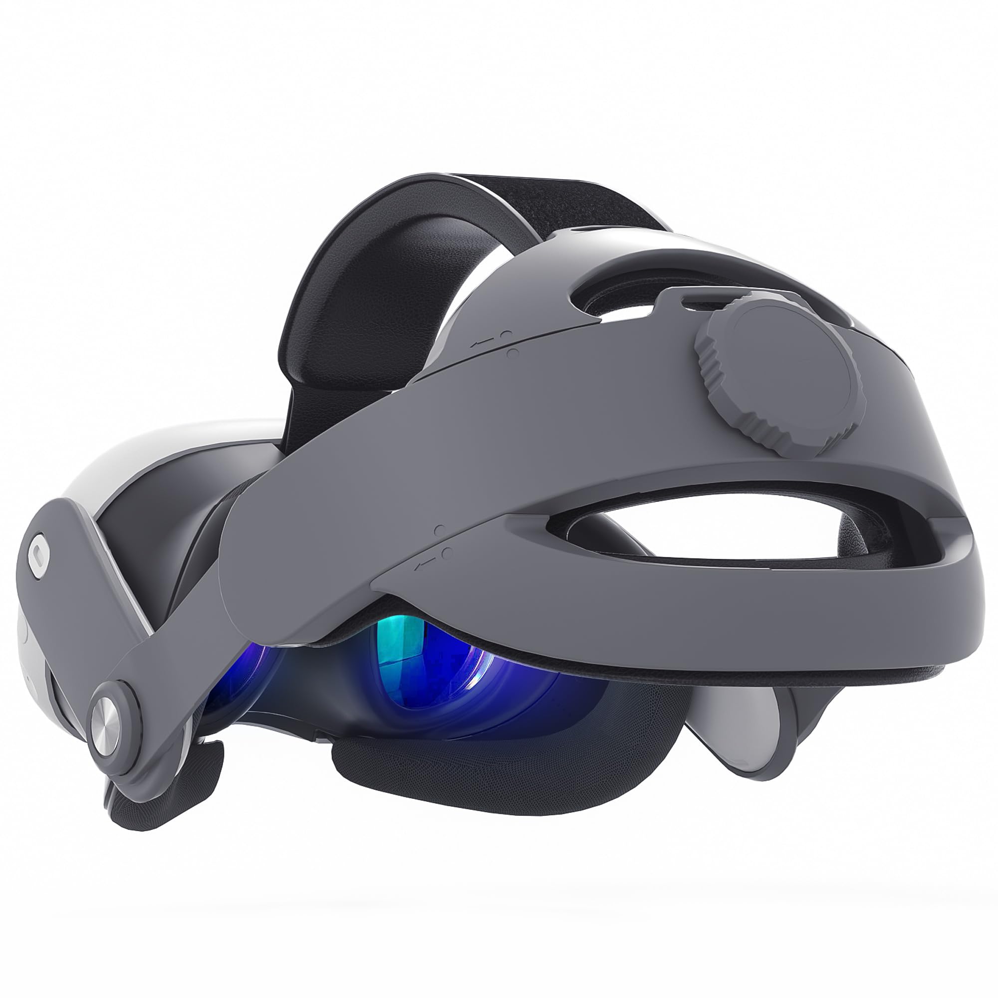 Kuject Sangle de tête confortable pour Quest 3, Elite sangle de rechange avec charnière réglable et support de tête élargi, accessoires de réalité virtuelle, sangle amovible pour étui de transport
