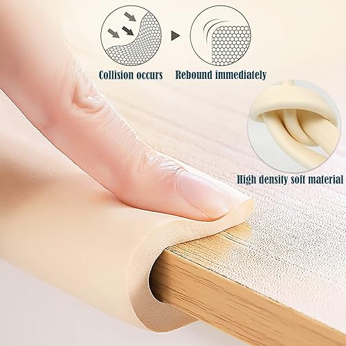 Miniatura 4 de Protectores de bordes para muebles a prueba de niños (13.1 ft), protectores de espuma en forma de U de 0.8 pulgadas de grosor para esquinas