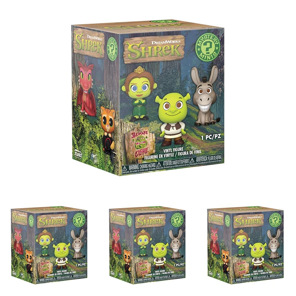Funko Mystery Mini - Dream Works 30th - Shrek - 1 Of 12 to Collect - Styles Vary - Collectable Vinyl Figure - Gift Idea - Official Merchandise - Toys for Kids & Adults - Movies Fans and Display
