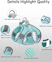 Vista 3 de Petank Arnés para perros pequeños y medianos sin tirones, juego de arnés y correa para cachorro, arnés para perro para caminar, correr y entrenar