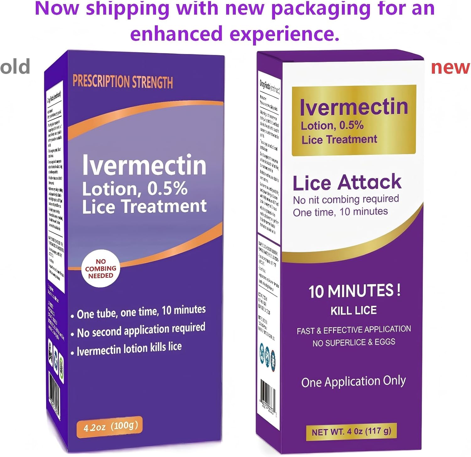 Ivermectin 0.5% Lotion for Head Lice Treatment, Fast-Acting, No Nit Combing Required, Gentle & Family-Friendly, Effective on Resistant Lice, 4.2 oz (100 mL)