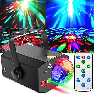 Party Lights Disco Ball, Disco Lights Laser DJ Light Sound Activated Strobe Lights with Remote Control Laser Lights Disco Lights for Parties Inoor Club Bar KTV Holiday Dance Christmas Birthday