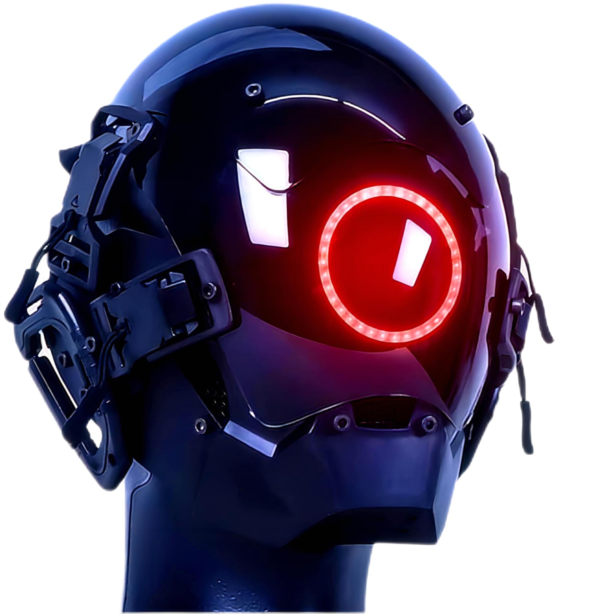 Technology Helmet Mask Cosplay for Men and Women, Cool Mask Techwear, Full-Face Mask Costume Accessory