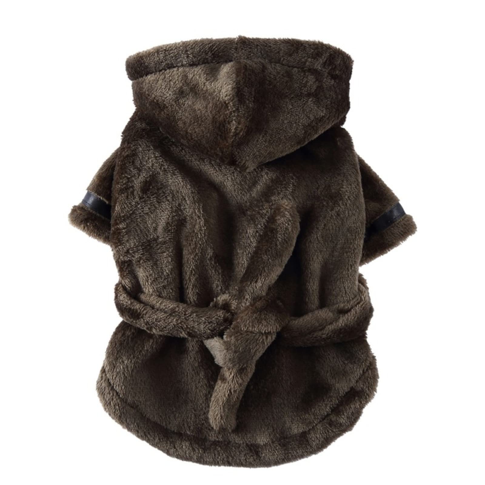 Solid Color Dog Bathrobe Pet Pajamas Soft Dog Pajamas Pet Bath Drying Towel Clothes For Small And Medium Dogs Cats Pet Accessories,coffee,L