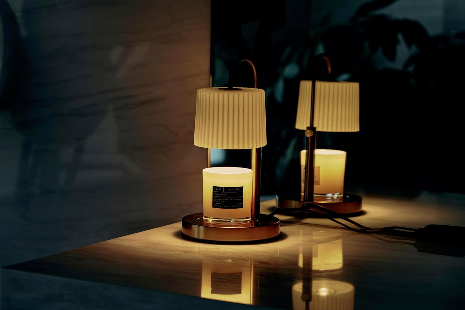 Dimmable Glass Candle Warmer Lamp with Timer