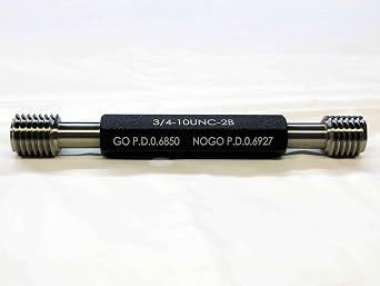 NEW 3/4 10 UNC 2B Thread Plug GAGE .750 GO NO GO P.D.S = .6850 & .6927 Quality
