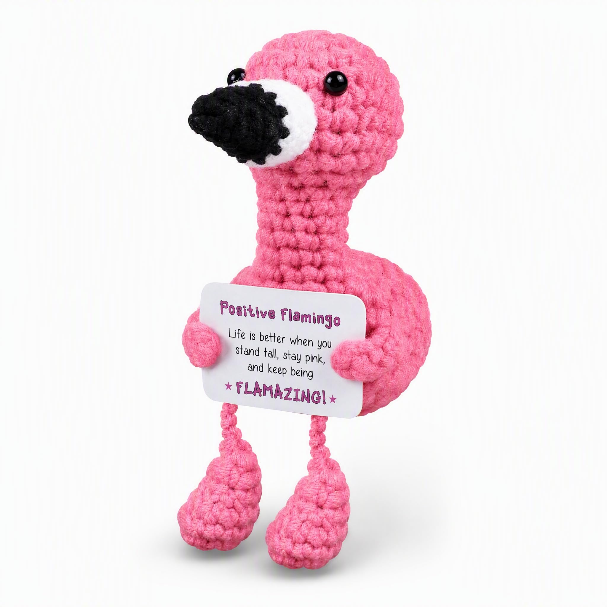 Flamingo Gifts for Women, Handmade Crochet Plush Emotional Support Gift