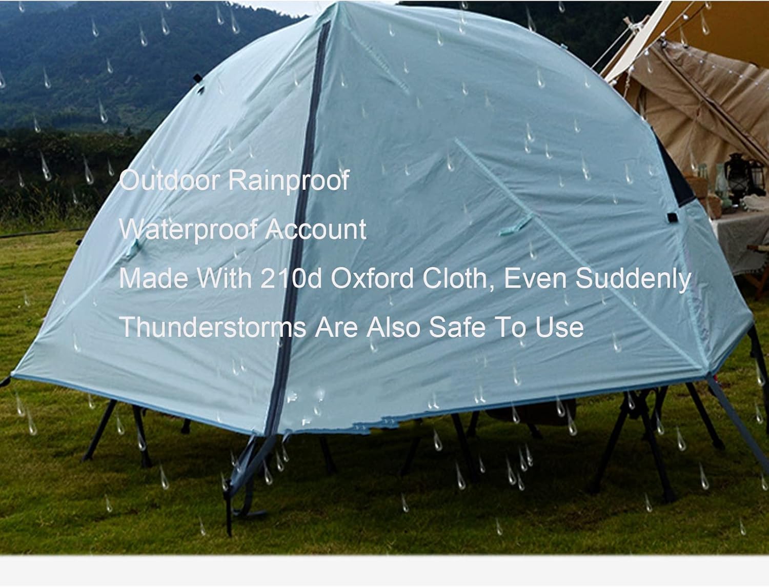 Camping Tent One Person Waterproof Windproof Portable Backpacking Tents for Outdoor Beach Travel Hiking Climbing Single Person