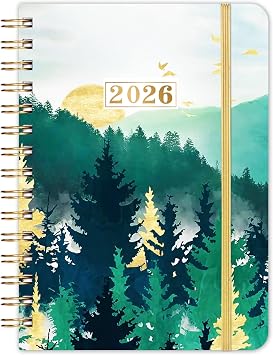 2026 Planner Planner 2026 Weekly and Monthly, Jan. 2026 Dec. 2026, 6.4" x 8.5", Calendar Planner 2026 with Tabs, Hardcover, Strong Twin-Wire Binding, Back Pocket, Inspirational Quotes & Notes