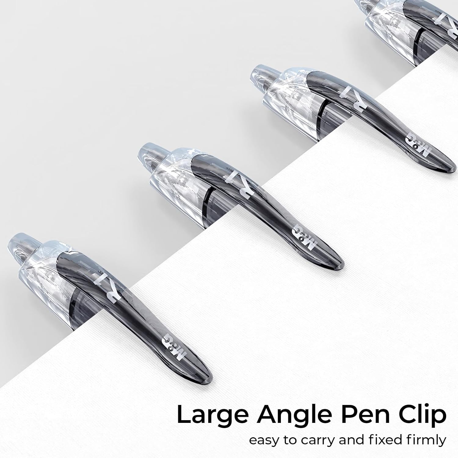 M&G 10Pcs Gel Pens + 10Pcs Gel Pen Refills, 0.5mm Black Ink Gel Pens Fine Point Smooth Writing, Retractable Gel Ink Pens with High Capacity & Quick Drying Ink for Journaling Office School Women Men - Image 5