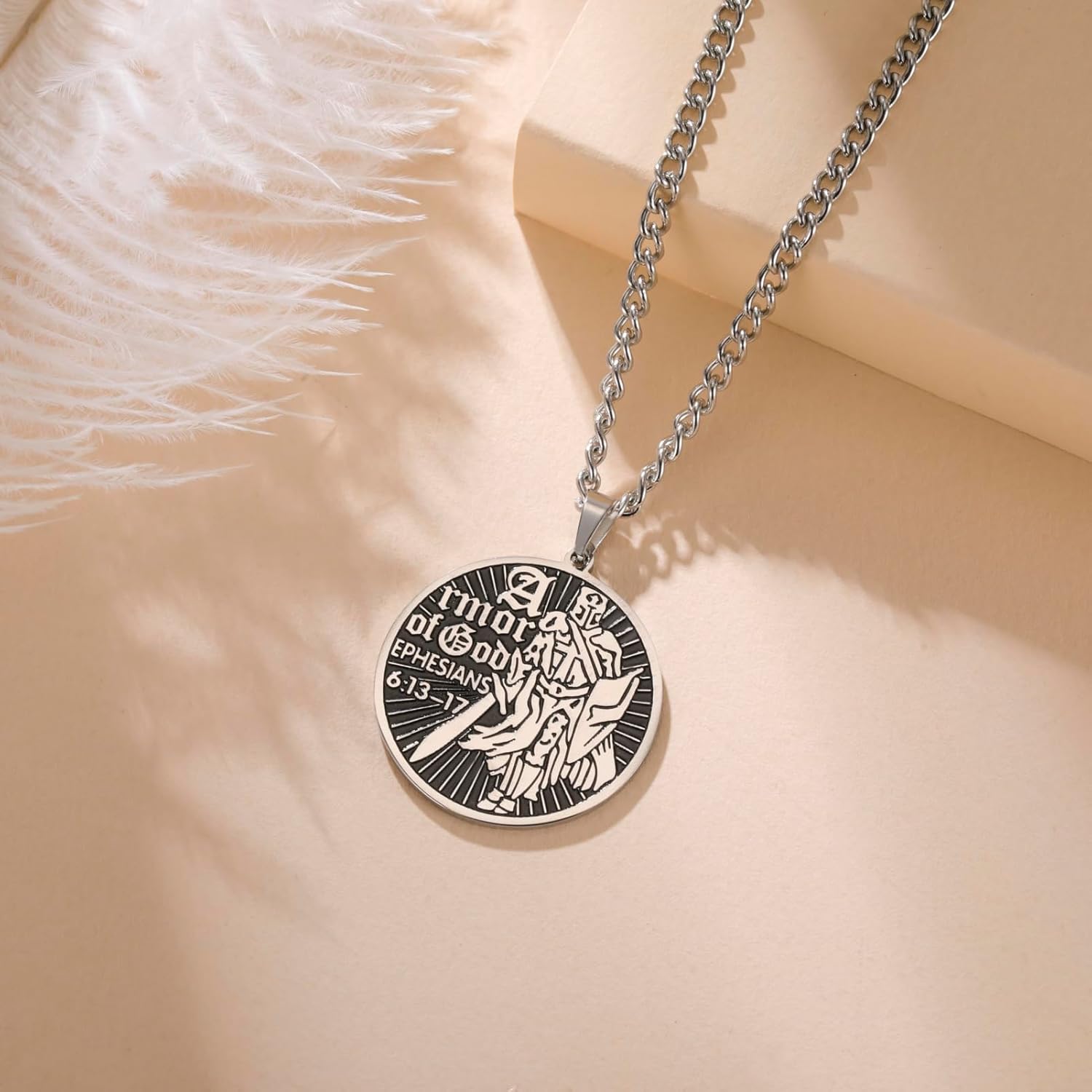 Dreamtimes Knights Templar Necklace Stainless Steel for Men Women Crusader Cross Pendant with Chain Bold Religious Jewelry Symbolic Medieval Templar Cross Necklace - Image 6