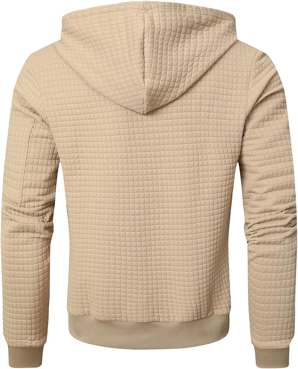 Mens Lightweight Hoodie Full Zip Sweatshirt Casual Jacket Coat - Image 4