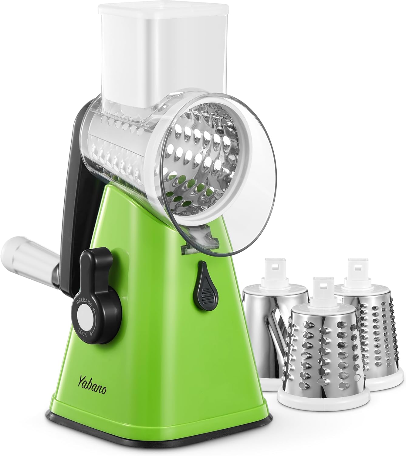 Amazon Yabano(ヤバノ) ロータリー チーズおろし器 チーズシュレッダー ハンドル付き 野菜スライサー キッチン用野菜