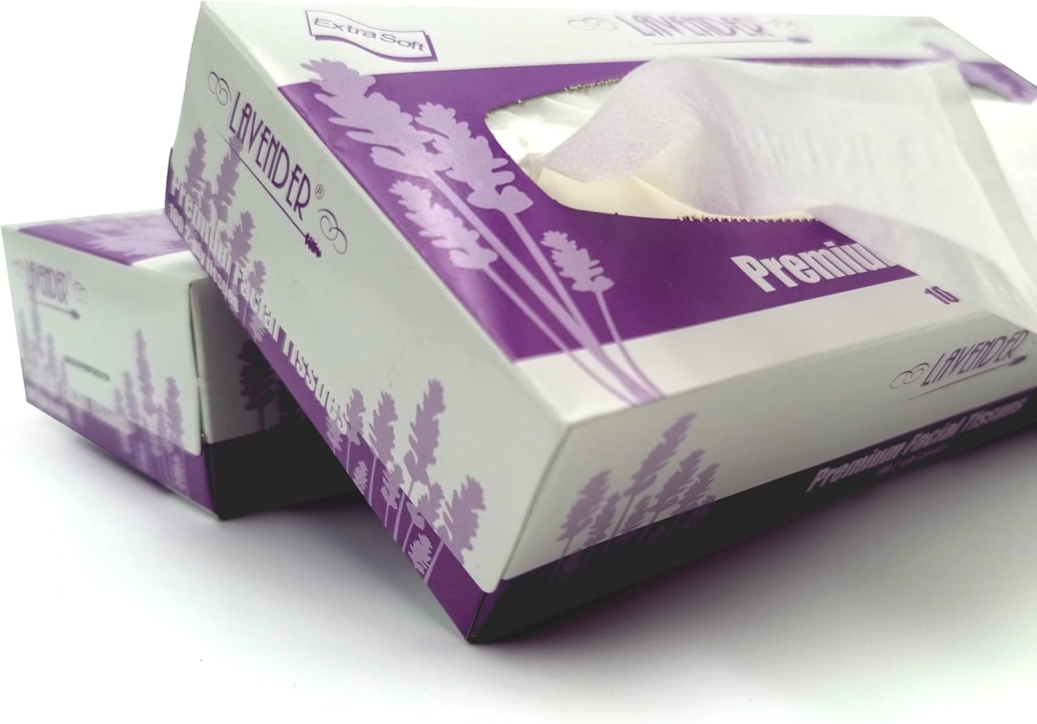 Premium Facial Tissues 2-ply 7’’ x 8.5’’ Flat Box 100 pc/box, 30 boxes/case