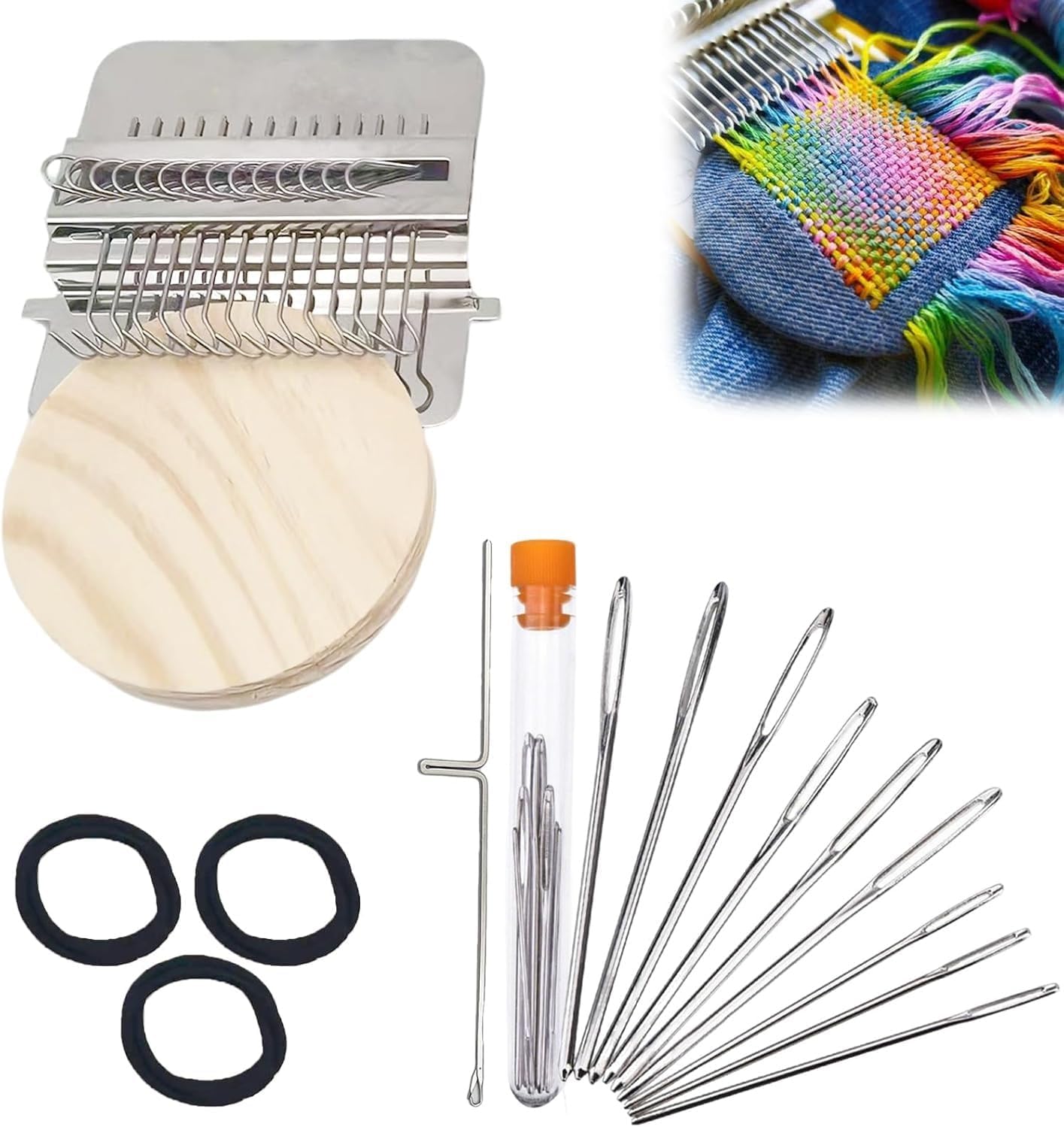 WYNxsl Pricyru Small Knitting Kit for Beginners，2026 New Portable Hand Knitting Machine Weaving Tool Set(28 Needles)
