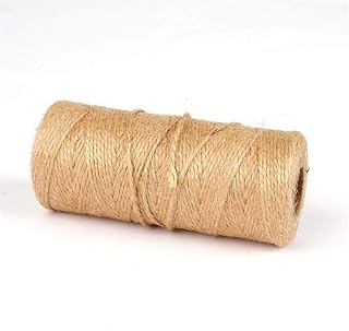 Qinlu-Natural Jute Twine 100M Natural Jute Twine Burlap String Hemp Rope Party Wedding Gift Wrapping Macrame Thread DIY Florists Craft, for Arts