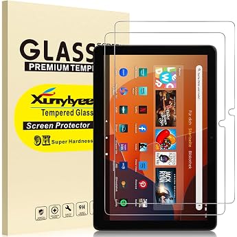 Tempered Glass Screen Protector for Fire HD 10/10 Kids/10 Kids Pro 10.1 Inch 2023/2021 Release Pack of 2