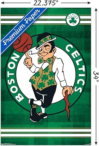Miniatura 3 de Trends International Boston Celtics-Logo 14 - Póster de pared premium, 22.375 x 34 pulgadas