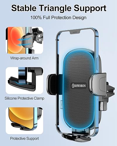 Miniatura 4 de Soporte de teléfono para automóvil protección de grado militar Soporte universal para teléfono celular de ventilación de automóvil para automóvil