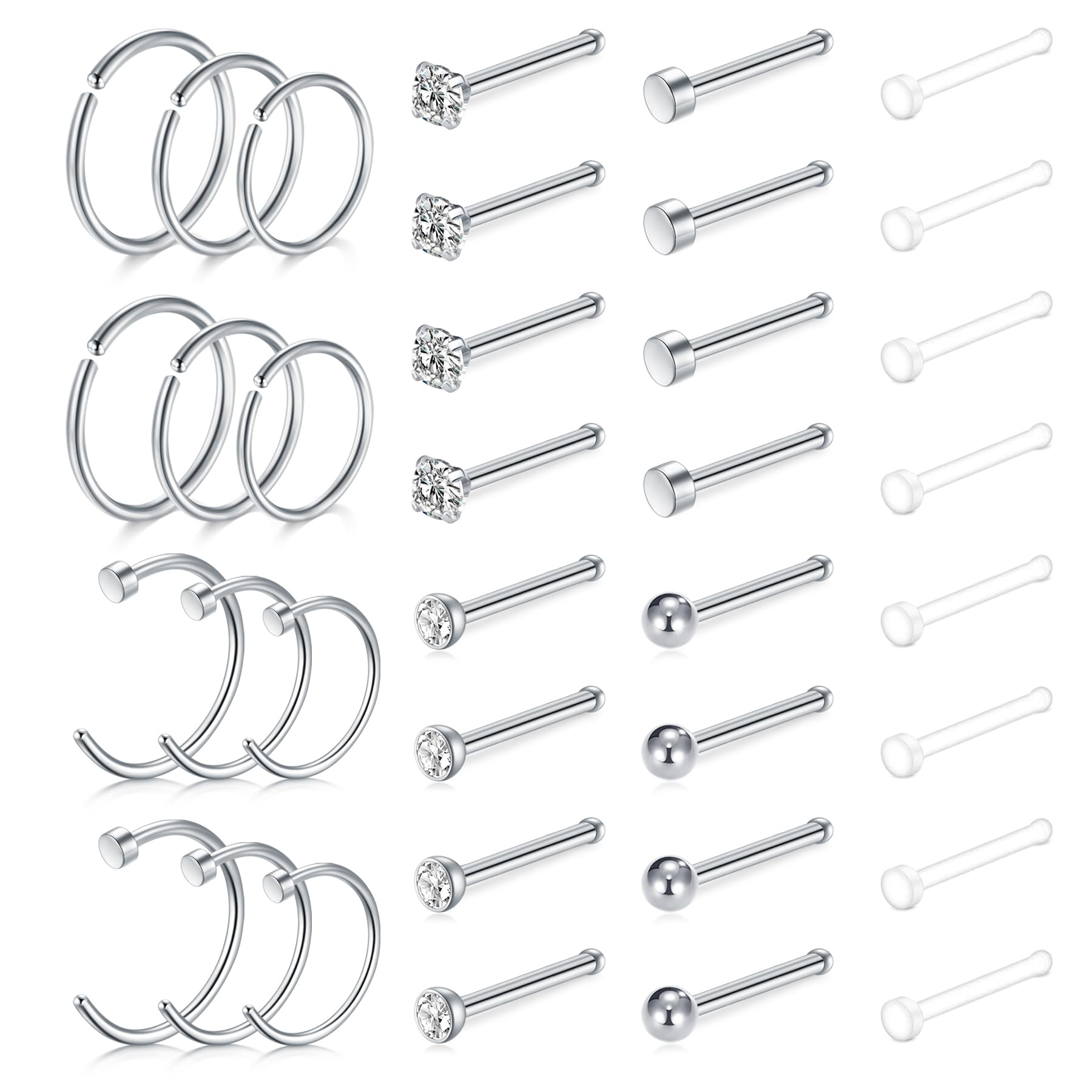 VENDITA - Anello Da Naso In Acciaio Chirurgico 18g - Foto 3