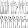 32 Pieces Cutlery Sets Includes Dinner Knife Fork and Tea Spoons Sets for Kitchen,Stainless Steel Silverware Sets for Tableware Sets,Flatware Sets Service for 8
