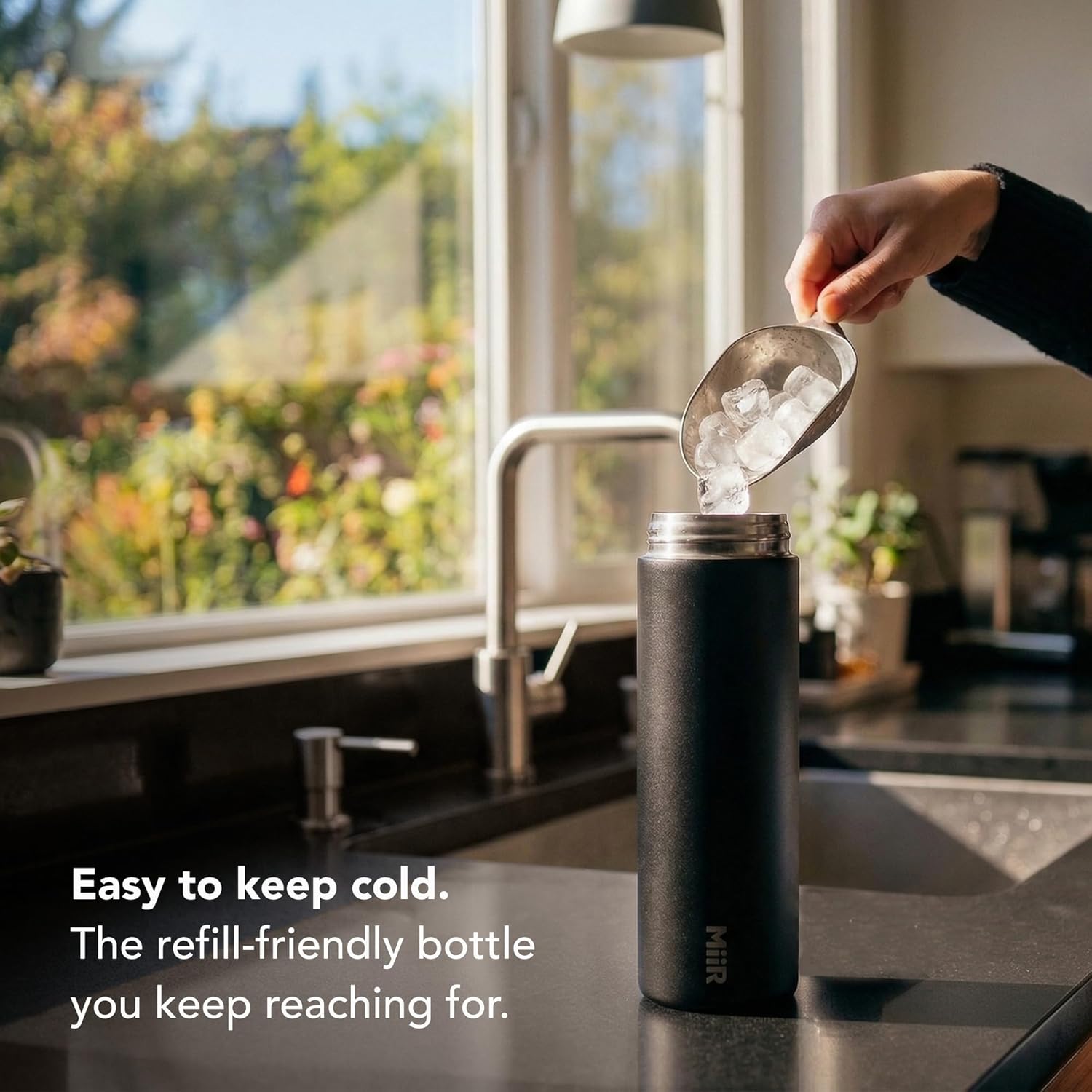 MiiR Wide Mouth Water Bottle - 20oz Insulated Water Bottle in Stainless Steel with Double Wall Vacuum Insulation, Leakproof Design, Keeps Drinks Hot or Cold