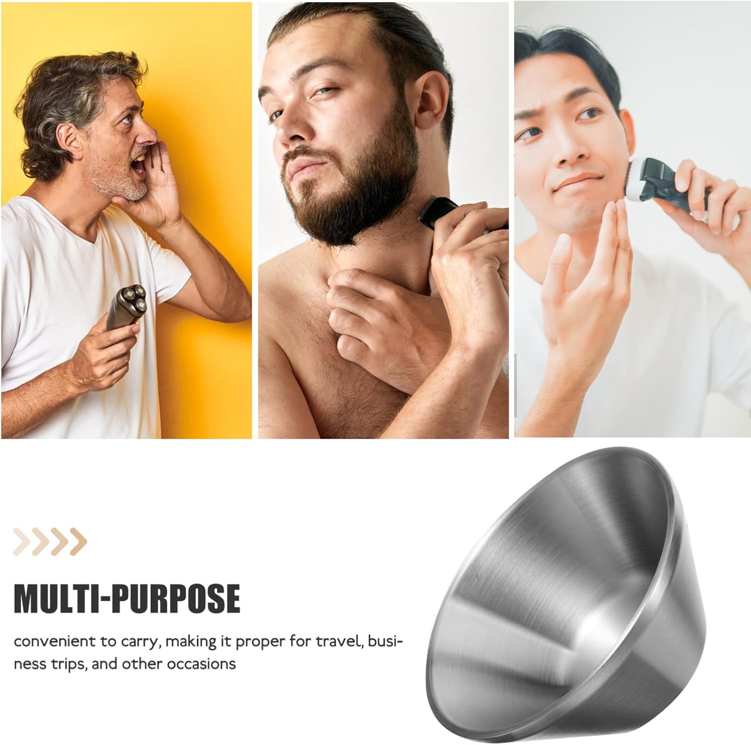 VALICLUD 4pcs Reusable Shaving Bowl Shaving Mug for Men Portable Shave Cup for Daily Grooming Elegant Design for Home Barber Shops and Salons