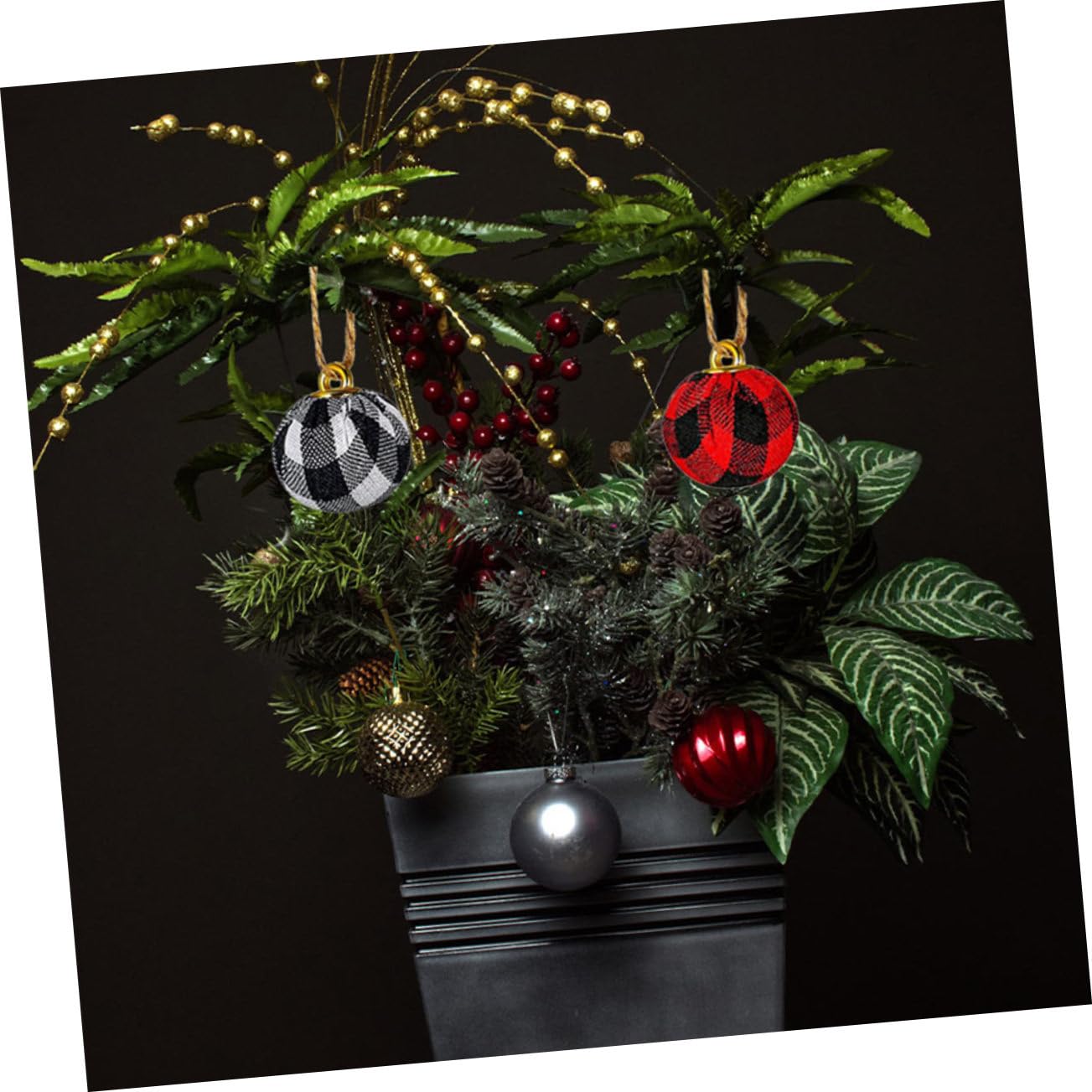 Cabilock 72 Piezas Bolas De Navidad Ornamento del Festival Decoración De Bolas De Árbol De Navidad Adornos De Bolas De Brillo Accesorio Navideño Pequeño Colgante Algodón Delicado