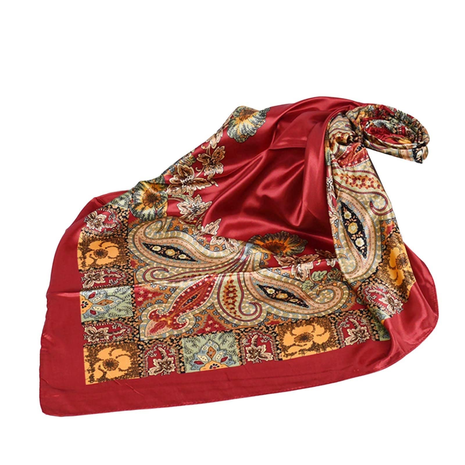 Sciarpa A Collo Donna RIIQIICHY Foulard In Seta Sintetica 70x70 Cm