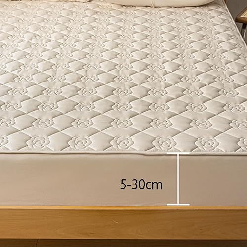 Miniatura 2 de Sábanas inferiores, sábanas gruesas con impresión acolchada, para dormitorio de niño y niña, impermeable, barrera de orina, bolsillos profundos,