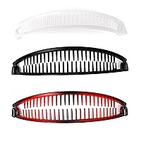 Vista 1 de RED by Kiss 3 peines con clip de plátano, agarre para el cabello en forma de pez cola de pez, cola de caballo para mujeres y niñas, accesorios