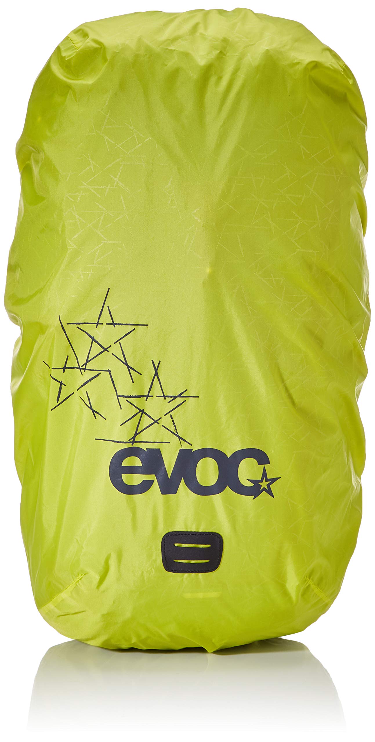 evocRAINCOVER SLEEVE Rucksack Regenschutz für Outdoorabenteuer, wasserdichte Rucksack Schutzhülle (flexible Größenanpassung durch Kordelzug, reflektierender Druck, Größe: M, L)