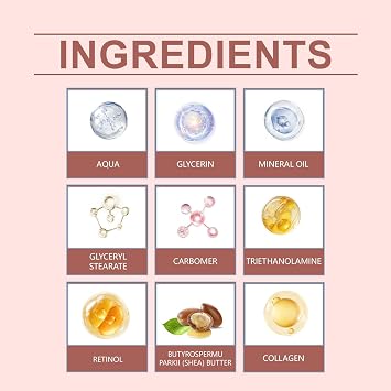 Retinol Hand Cream Anti Aging, Mineral Hand Moisturizer with Retinol, Shea Butter and Collagen, Intense Moisture, Non-Greasy, Fast-Absorbing, Nourishing and Protecting Skin (3, 2 FLOZ)
