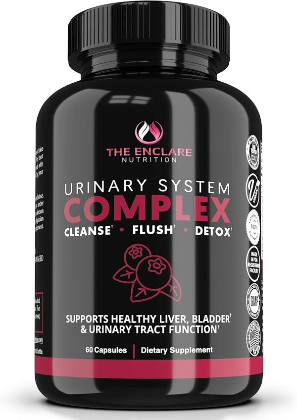 THE ENCLARE NUTRITION D Mannose with Cranberry Pills, Urinary Tract Health UTI Support, Kidney, Bladder, Liver Cleanse, Detox. D-mannose 1000mg Capsules, Cranberry Juice Powder, Dandelion & Hibiscus