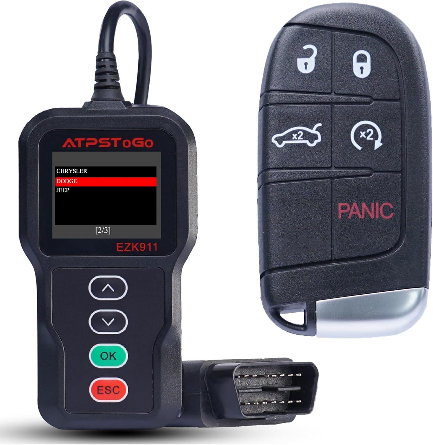 DIY Key Fob Replacement Kit Compatible with Dodge Charger 2011-2014 / Chrysler 300 Dodoge Journey 2011-2017 / Dart 2014-2016 Keyless Entry Remote FCC ID:M3N-40821302 5 Button
