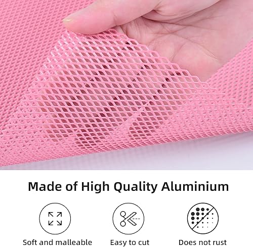 Miniatura 9 de AggAuto Malla universal para parrilla de coche de 40 x 13 pulgadas, 39.4 x 13.0 in, recubierta de PVC, rejilla automotriz de acero inoxidable,