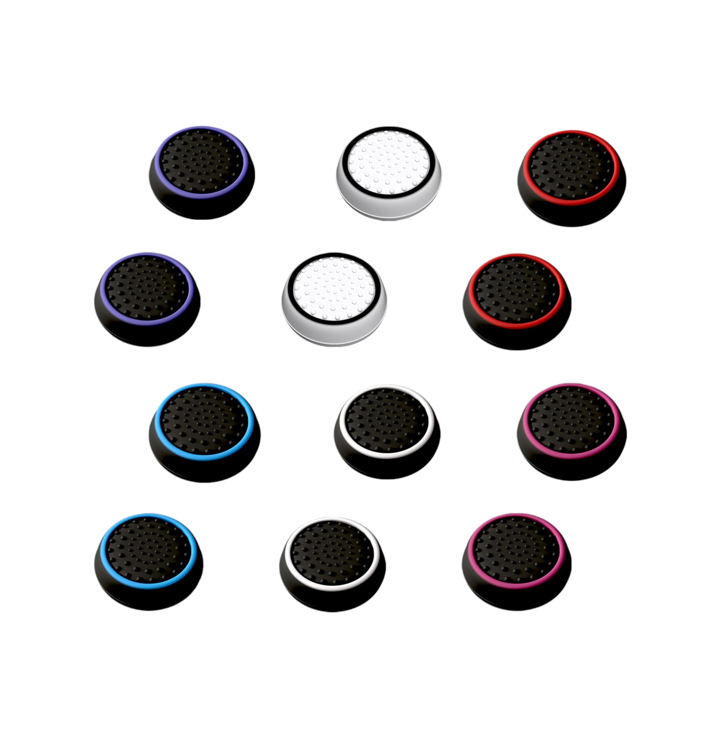 MatoSan 12 Thumbstick Grip Caps – Universal Silicone Controller Covers – Enhanced Grip, Precision &amp; Protection – Anti-Slip Joystick Accessories for All Modern Game Controllers