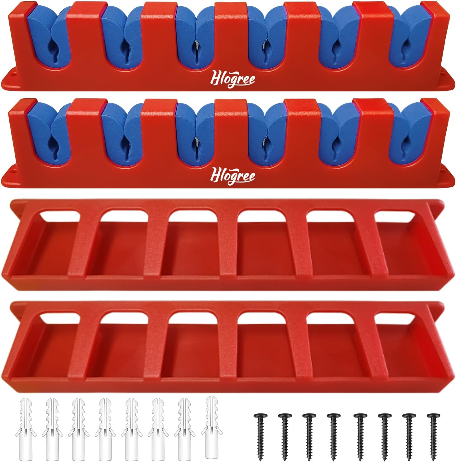 Hlogree Horizontal Fishing Rod RacksWall Mounted Fishing Rod Holder
