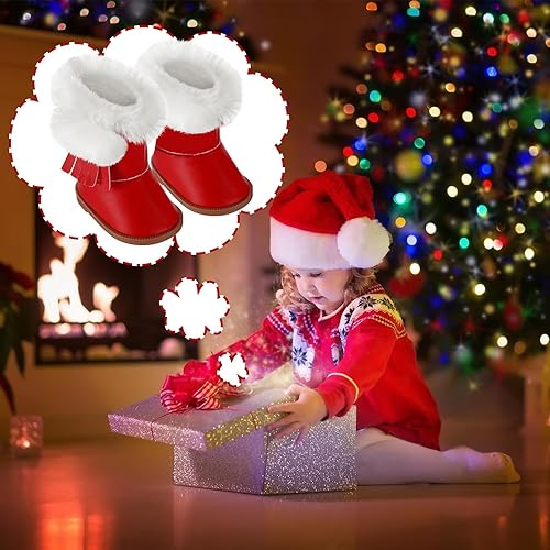 Miniatura 9 de Bencailor 3 pares de zapatos de muñeca mini botas de invierno con forro de cachemira para muñecas de 18 pulgadas (estilo novedoso)