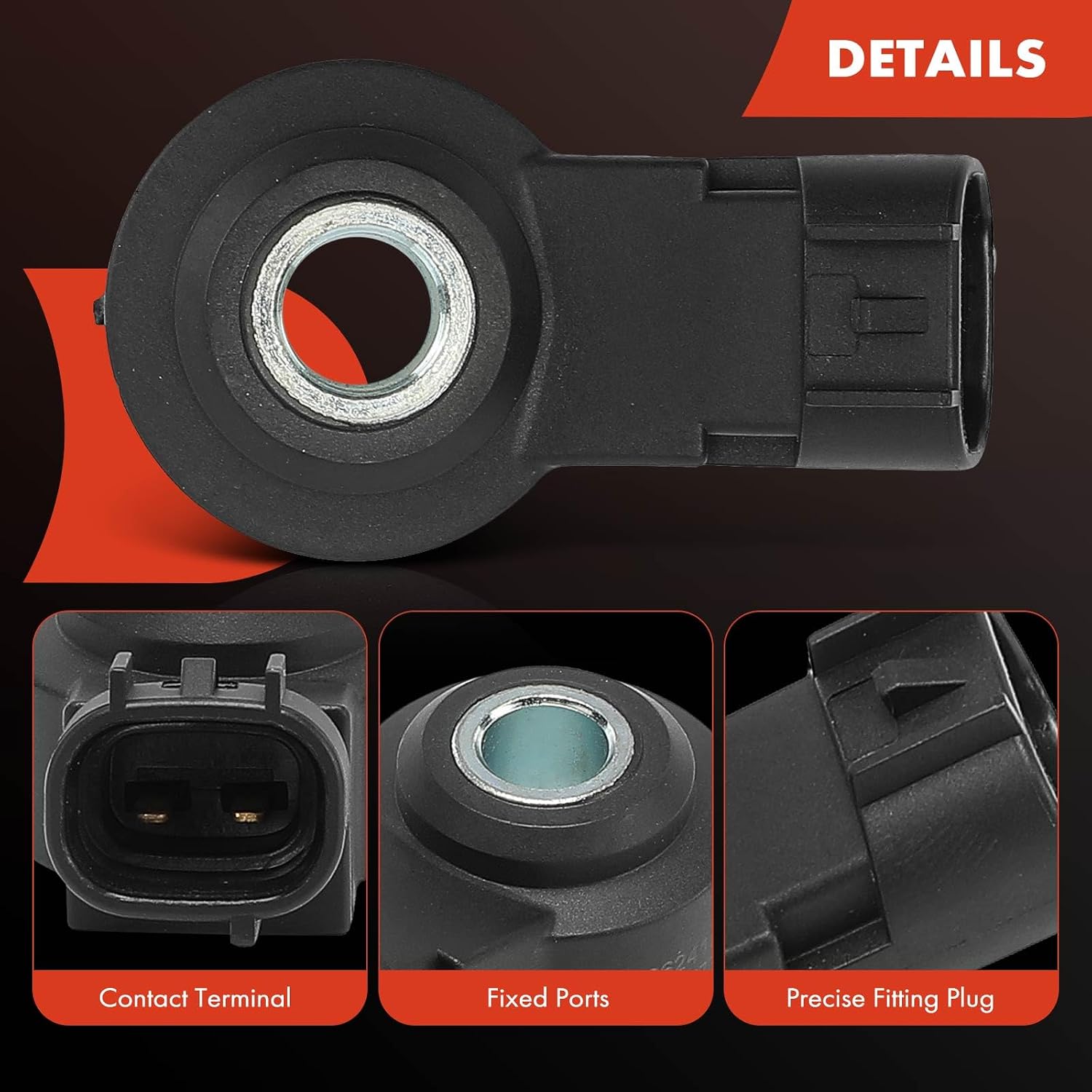 A-Premium Ignition Knock Detonation Sensor Compatible with Suzuki SX4 2010-2013 2.0L, Kizashi 2010-2013 2.4L, Replace# 1864057L00, SU14146