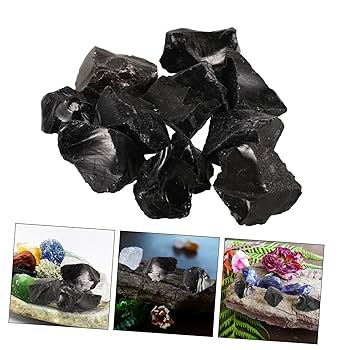 Amazon.co.jp: ULDIGI 1 黒曜石 原石 石 水晶 装飾品 原石 石
